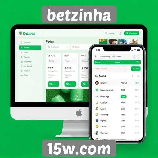 Interface do usuário do site Betzinha é amigável